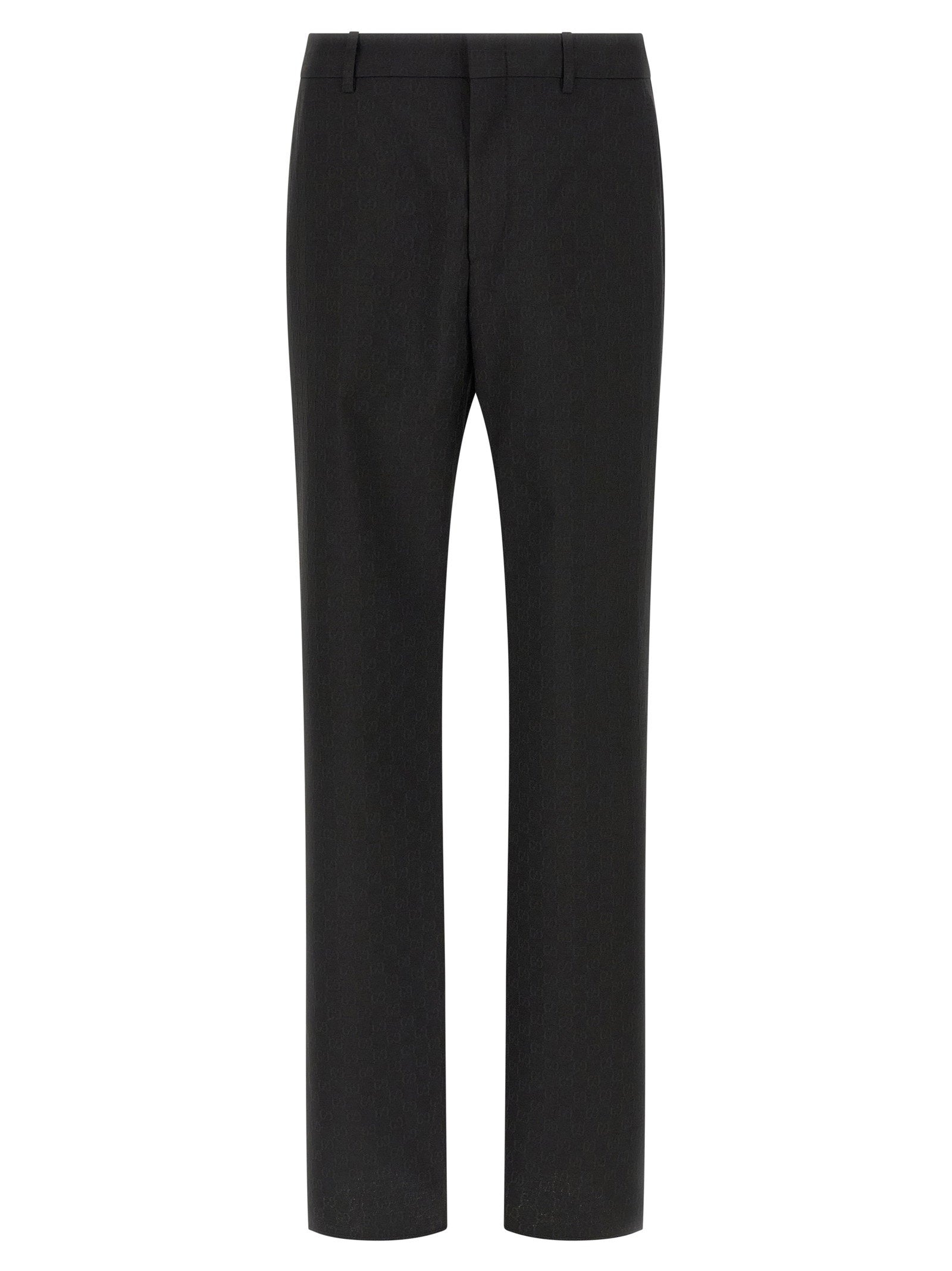 Gucci GG Wool-Blend Trousers — Black