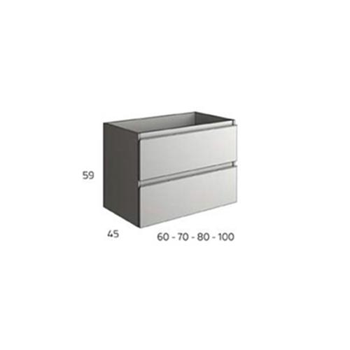 BATHME MADISON TOP Mueble de Baño con Lavabo 2 Cajones Roble Ostippo