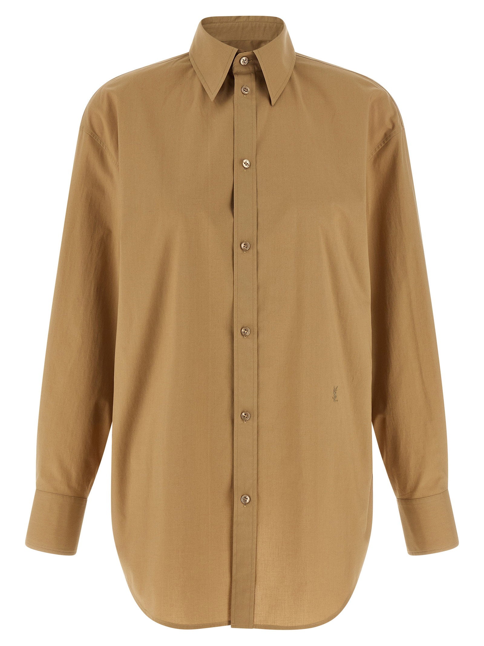 Saint Laurent Cassandre Shirt — Beige