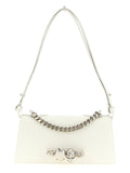 Alexander McQueen Jewelled Mini Shoulder Bag — White
