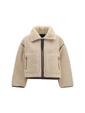 Pinko Eco Shearling Jacket — Beige