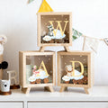 Hucha transparente de madera personalizada Nube de estrellas Bonito animal Hucha con nombre e inicial Cumpleaños Día del niño Regalo para niños Niñas