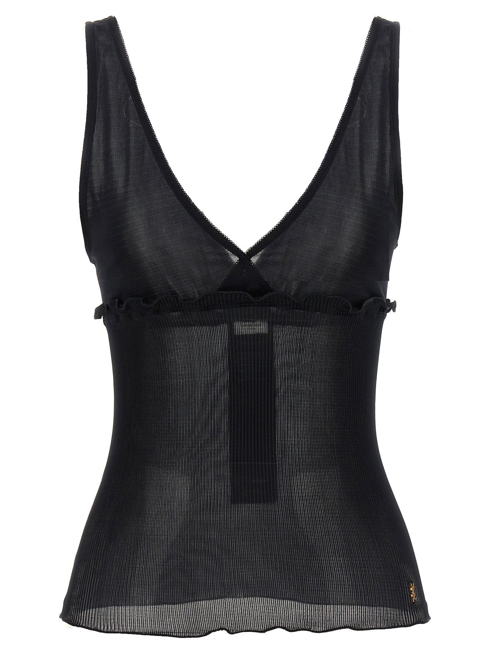 Saint Laurent Cassandre Tank Top — Black