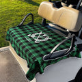 Funda de asiento de carrito de golf personalizada con nombre e inicial diseño a cuadros regalo de cumpleaños para golfistas