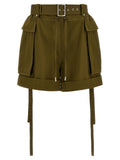 Alexander McQueen Cargo-Detailed Cotton Twill Shorts — Olive