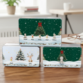 Caja de metal personalizada para galletas con nombre 1-6 Animales de dibujos animados Copo de nieve Regalo de Navidad para la familia Niños