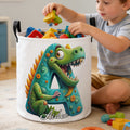 Dinosaurio personalizado Sirena Estilo de dibujos animados Inicial Oxford Cesta de almacenamiento de lavandería con nombre Decoración de la habitación Uso diario Regalo de cumpleaños para niños Niñas