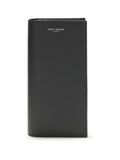 Saint Laurent Grained Leather Wallet — Black