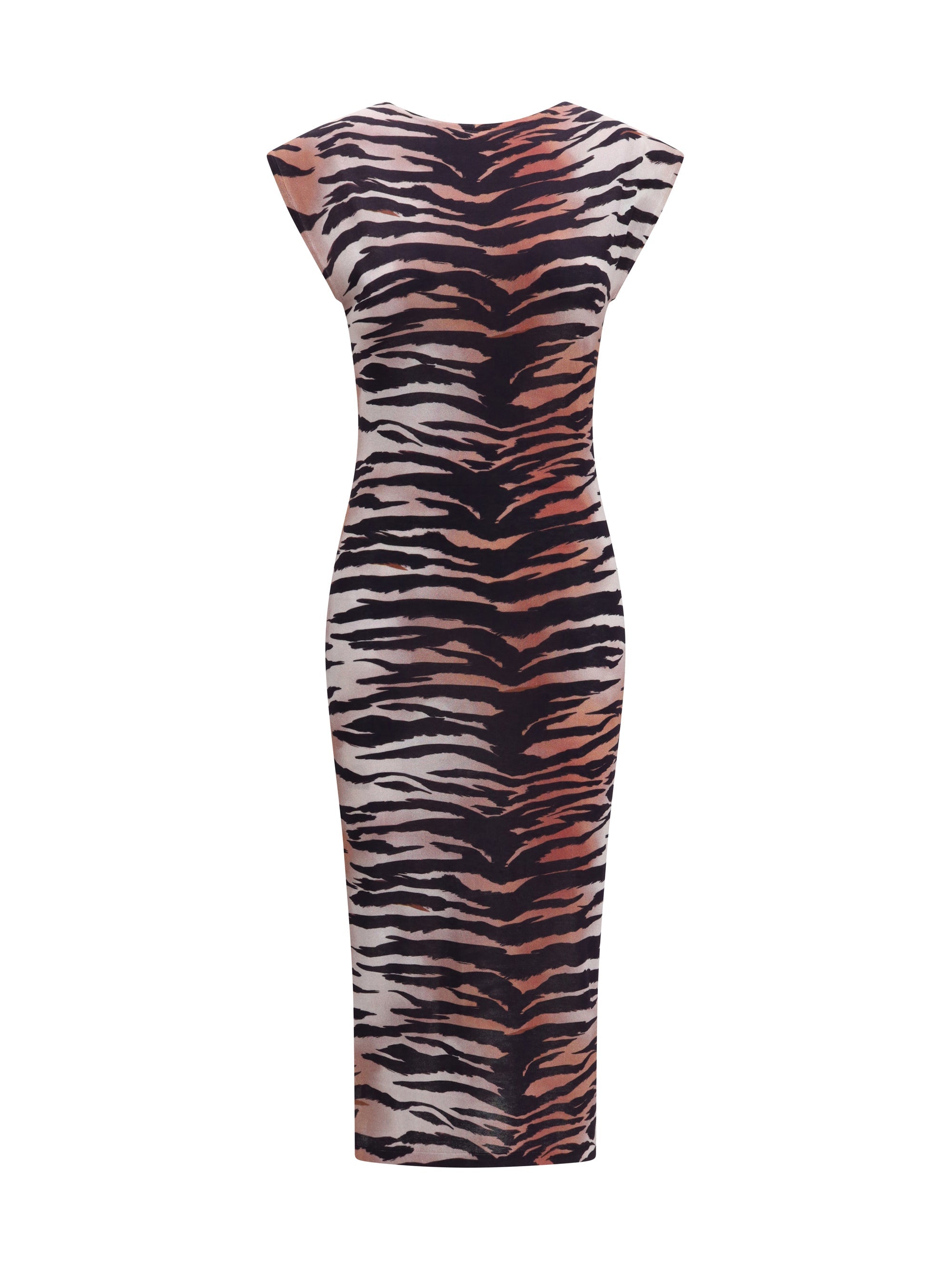 Pinko Tiger-Print Dress — Multicolor