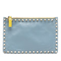 Bicolor Leather Rockstud Clutch