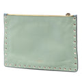 Bicolor Leather Rockstud Clutch