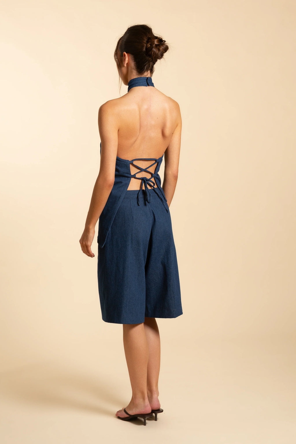 TOP HALTER | DENIM