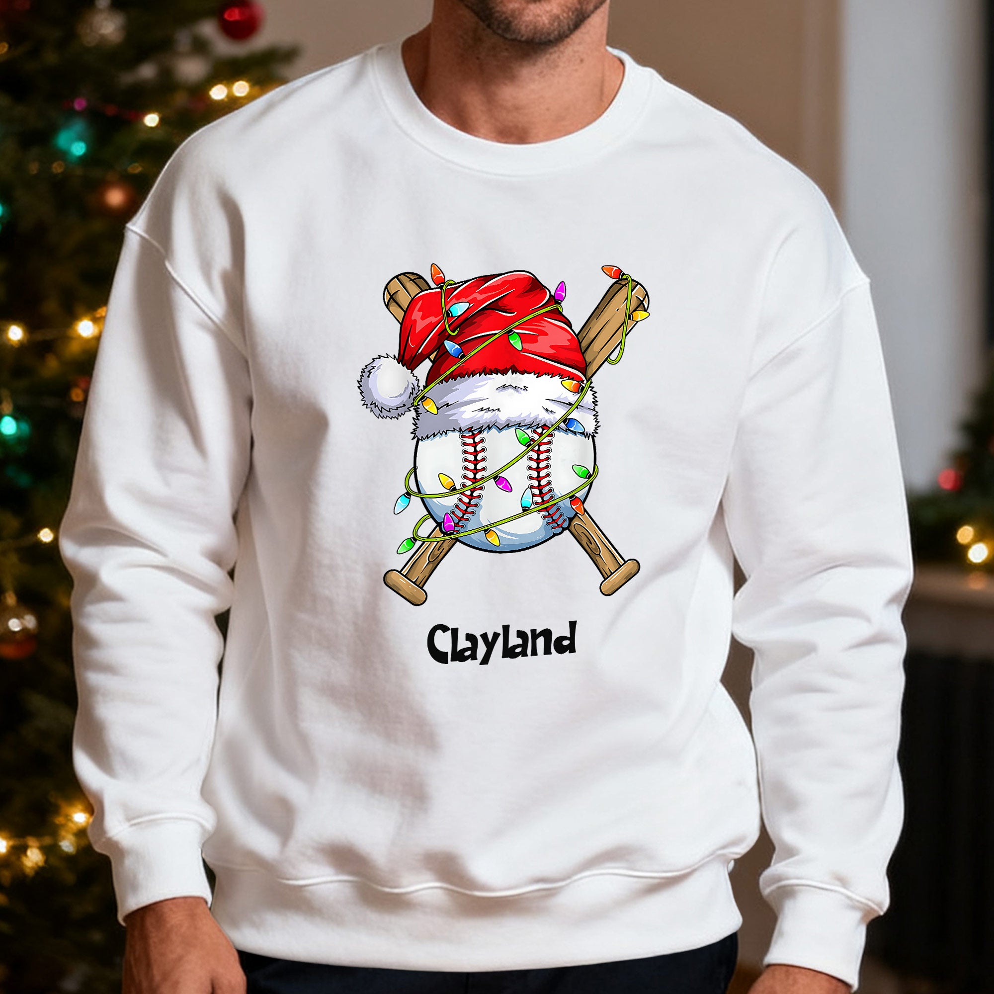 Gorro de Navidad Personalizado Pelota Deportiva Multicolor Adulto Camiseta Sudadera Sudadera con Capucha con Nombre Navidad Equipo Día Regalo para Familia Amigos