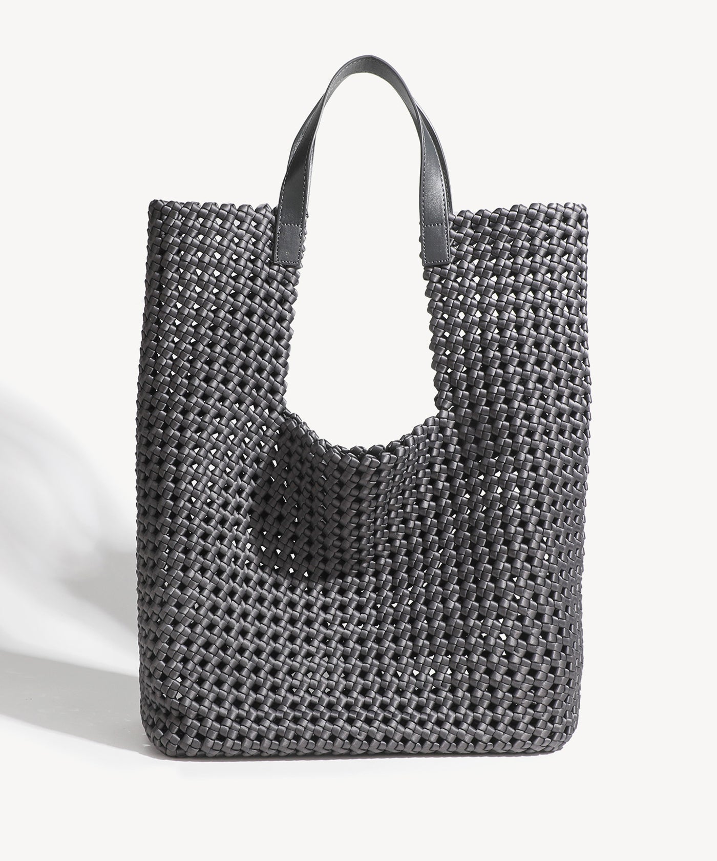 2 PCs Set Woven Large Handle Bag - Grey / F