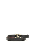 Cinturón reversible Valentino Garavani con VLogo Signature — Negro