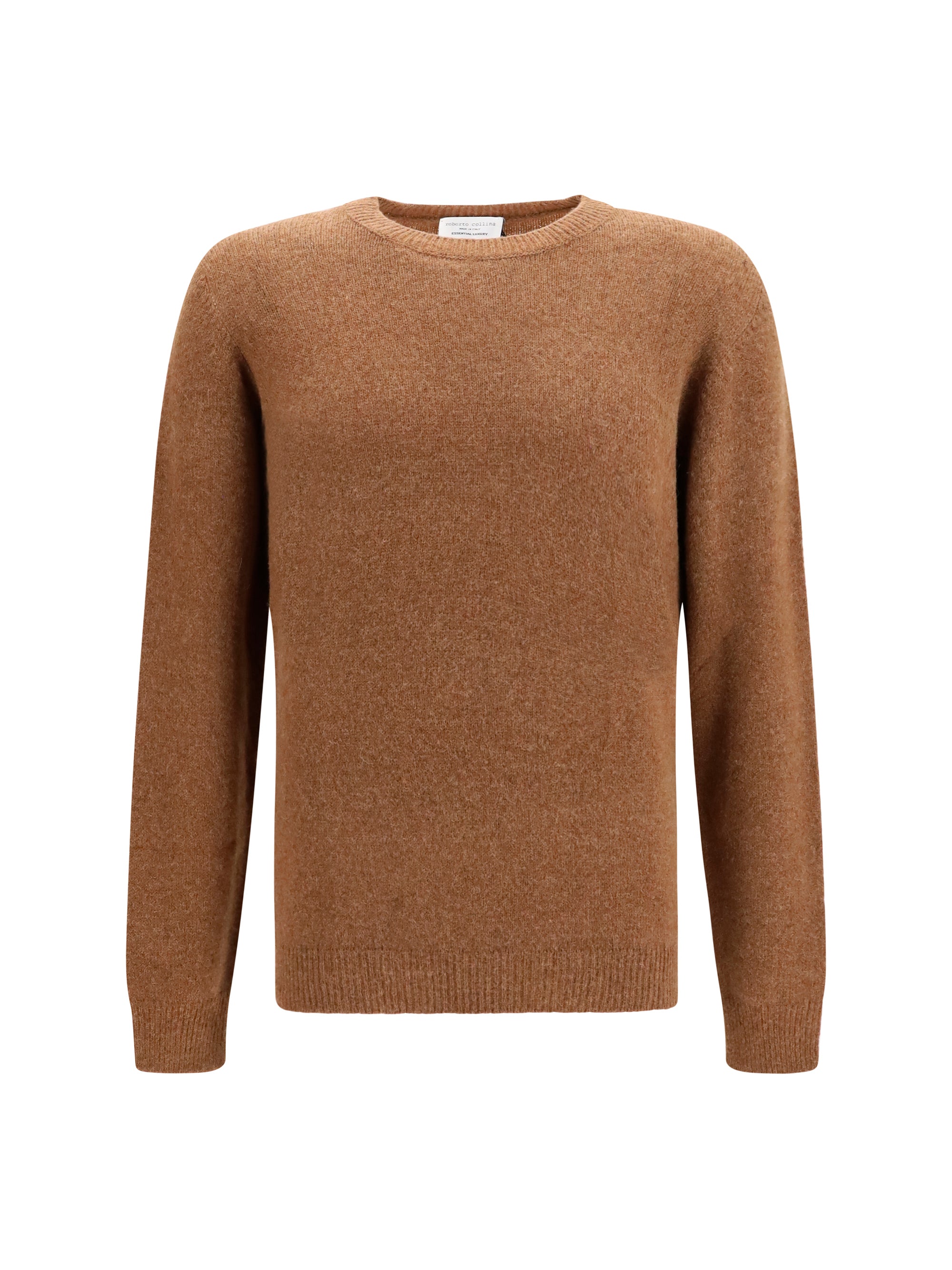Roberto Collina Wool and Camel Blend Sweater — Brown