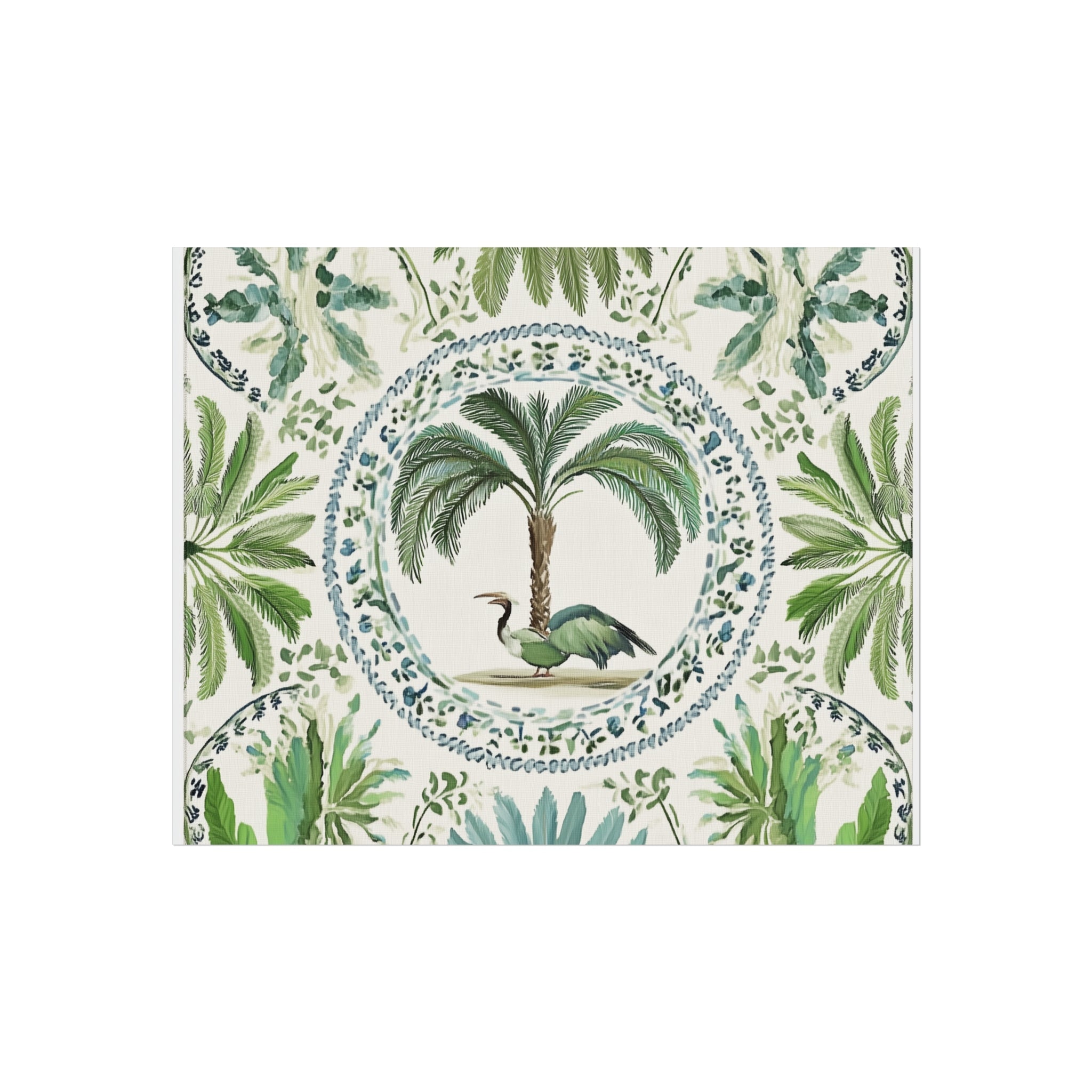Tropical Heron & Palm Fine Art Poster