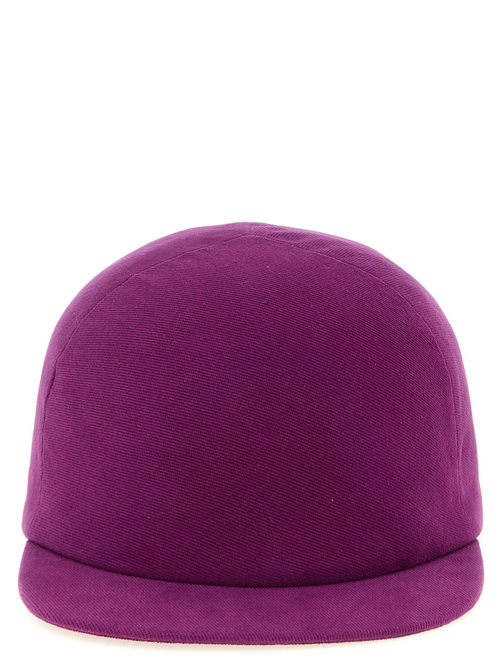 Balenciaga Cotton Drill Baseball Cap — Purple