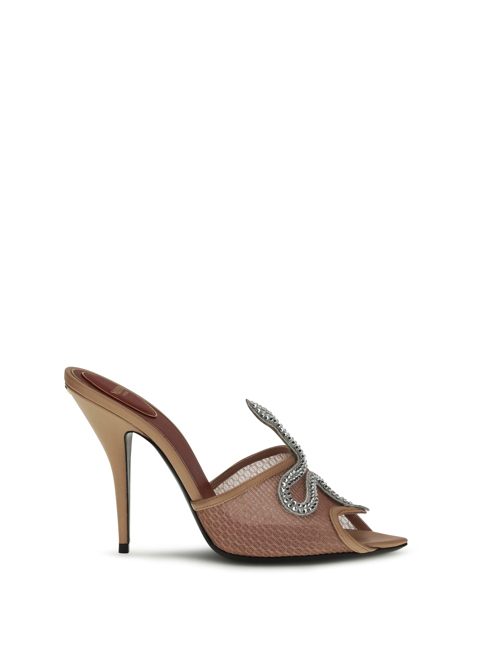 Valentino Garavani Coeur Vipère Sandal — Beige