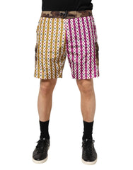 Men's Multicolor Playing Card Camouflage Shorts Swimwear Polyester