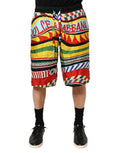 Men's Multicolor Sicilian Carretto Shorts Swimwear Silk