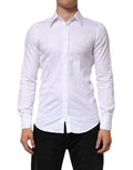 Men's White Cotton Martini Paisley Jacquard Shirt