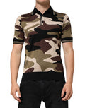 Men's Camouflage Brown Silk Militarypolo T-Shirt
