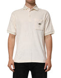 Men's Cotton Terry Logo Pocket Polo White