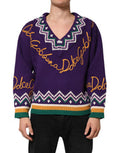 Men's Sweater Purple Virgin Wool