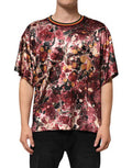 Men's Multicolor Polyester Marble Print Oversize T-Shirt