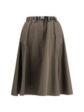 Prada Nylon Midi Skirt — Green