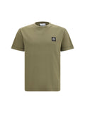 Stone Island Logo Patch Cotton T-Shirt — Green
