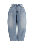 Rohe Barrel-Leg Straight-Fit Jeans — Blue
