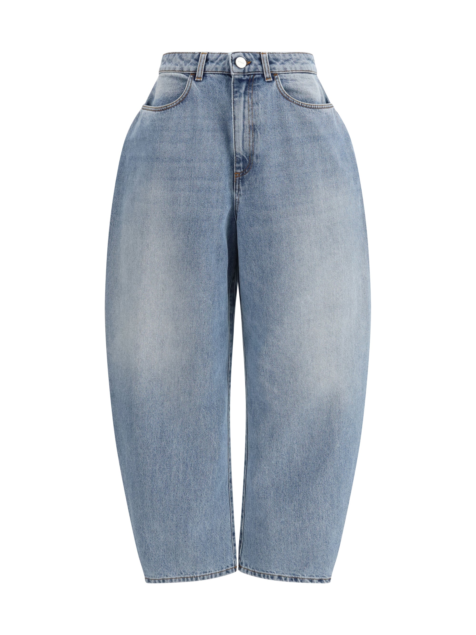 Rohe Barrel-Leg Straight-Fit Jeans — Blue