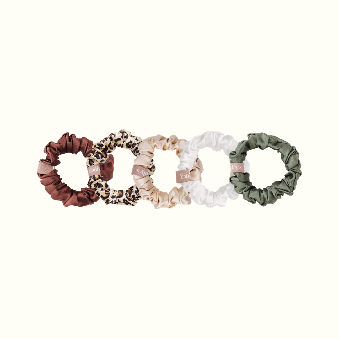 Lot de 5 chouchous 100% pure soie - Le petit