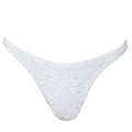 Forever Hand-Beaded Embellished Bikini Bottom | White