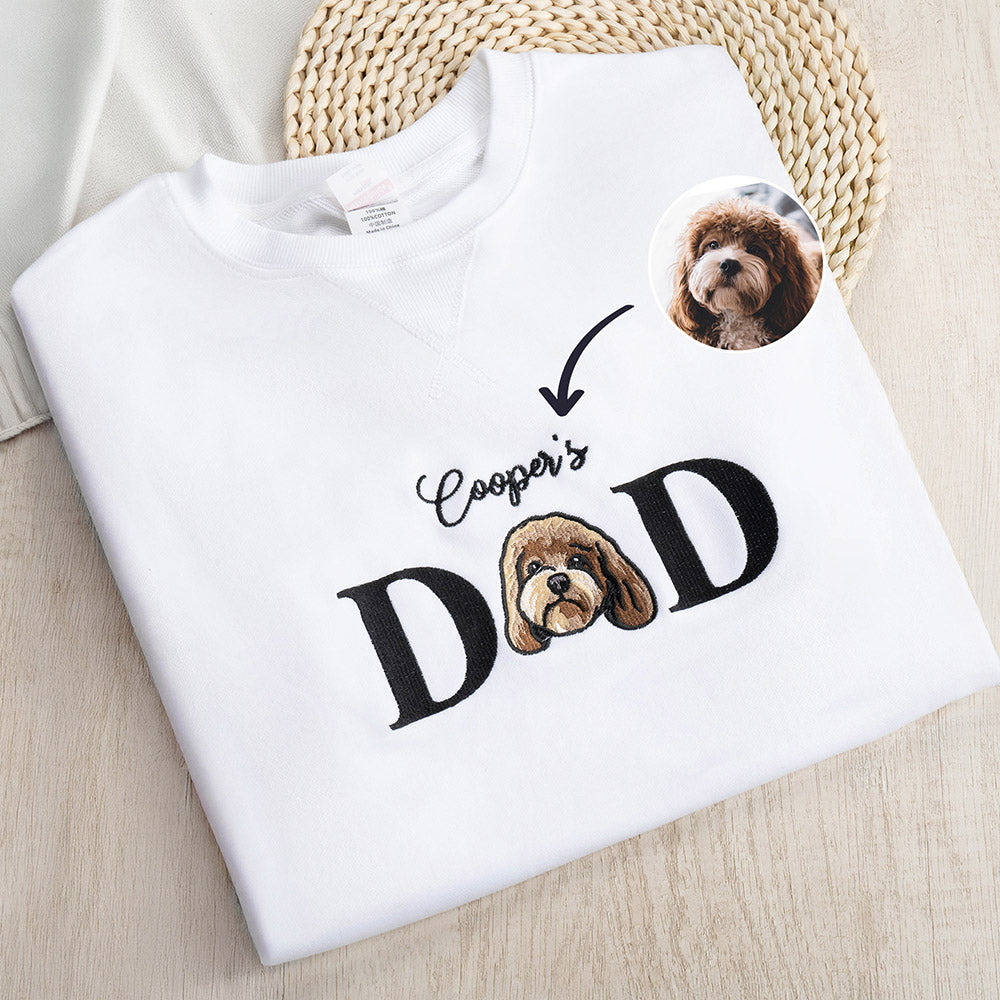 Personalizado bordado perro gato mascota retrato foto suave camiseta sudadera con capucha con nombre cumpleaños regalo de vacaciones para los amantes de los dueños de mascotas