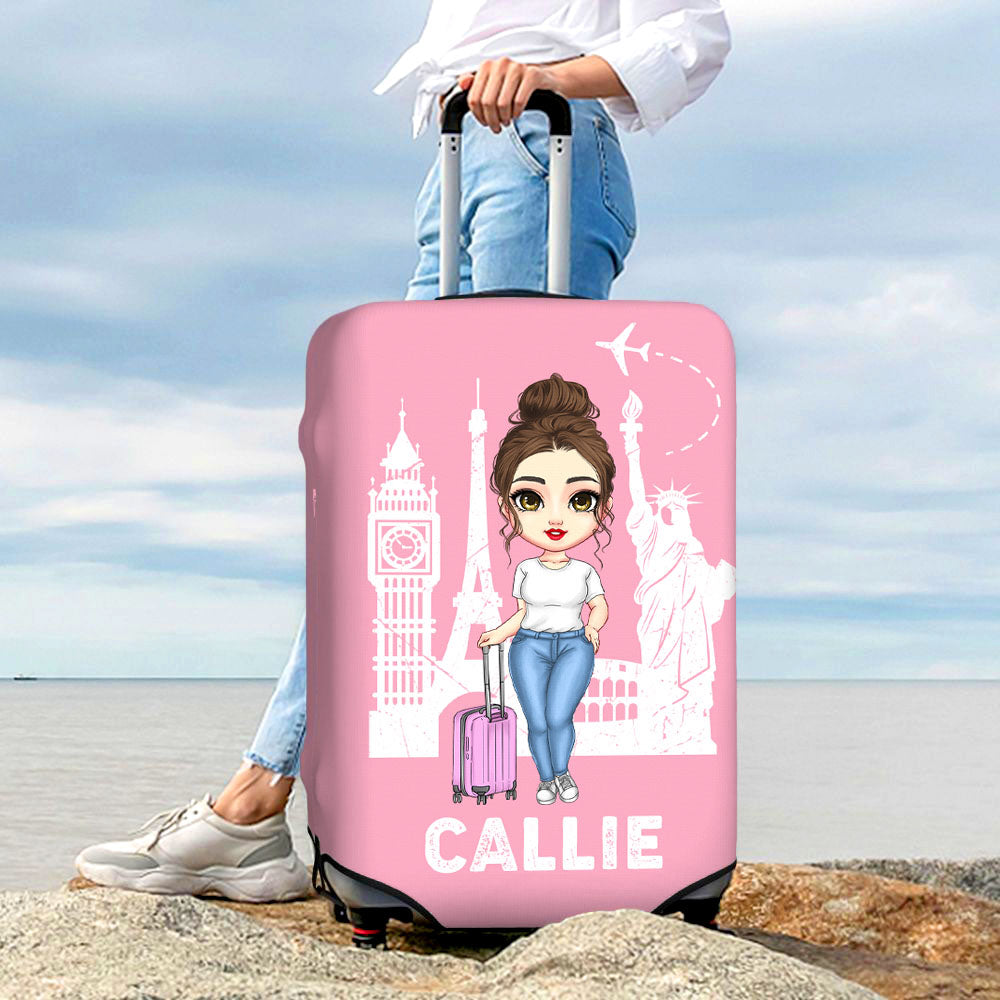 Personalizada de dibujos animados de viaje de caracteres 18 - 32 pulgadas funda de equipaje con el nombre de accesorios de viaje de cumpleaños de regalo de vacaciones para Parejas Amigos