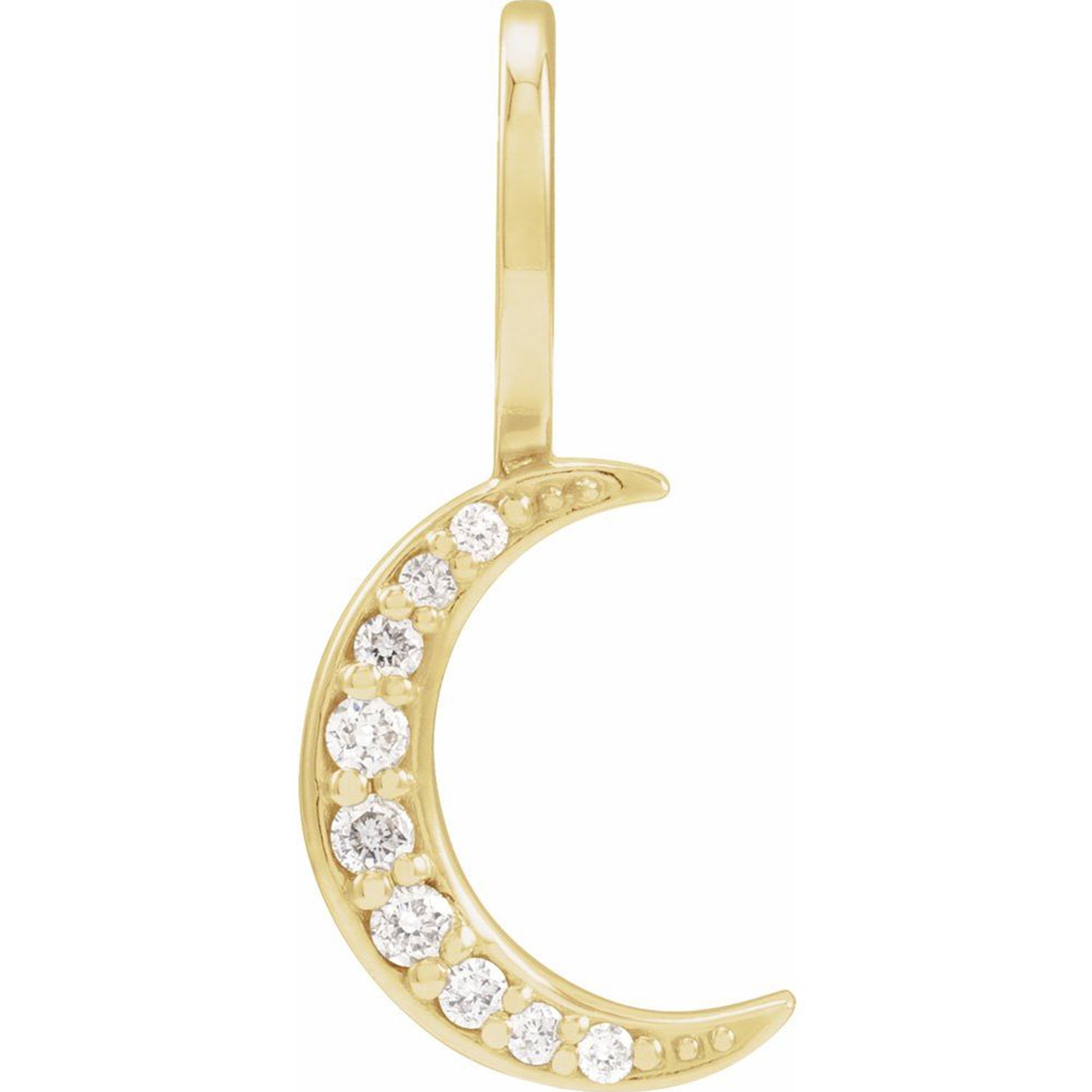 Crescent Moon Diamond Charm