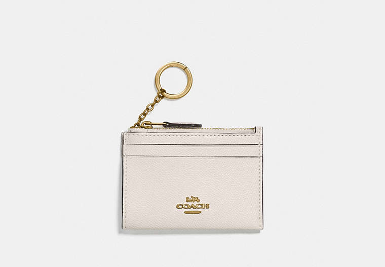 COACH® Women's Portadocumentos de identidad Mini Skinny en Blanco | Cuir
