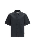 Gr10k Short-Sleeve Cotton-Blend Shirt — Charcoal
