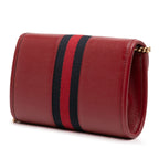 Mini Leather Rajah Web Chain Crossbody