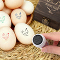 Silueta de gallina personalizada Pétalo de huevo Sello de huevo seguro con tinta de calidad alimentaria y caja de madera Regalo de cumpleaños para la familia Granjero Criador