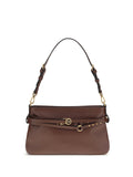 Pinko Adjustable Belt-Wrap Shoulder Bag — Brown