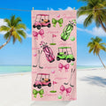 Toalla de playa de microfibra de gran tamaño y secado rápido, esencial para las vacaciones de verano, regalo de cumpleaños para los amantes del golf.