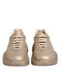 Gold Leather Daymaster Women Sneaker Shoes Calf