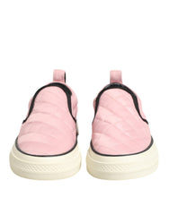 Women's Pink Quilted Nylon Slip-On Sneaker Shoes