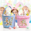 Cesta de Pascua de Peter Rabbit personalizada con nombre e inicial Huevos de Pascua de caza Regalo de fiesta para niños Niñas