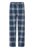 Pantalón Pijama Hombre Invierno Premium Algodón Franela Cuadros - Azul 8893_32