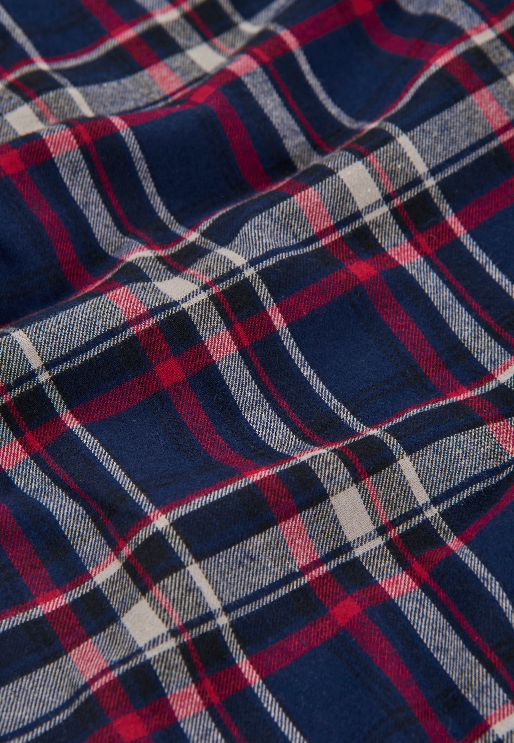 Pantalón Pijama Hombre Invierno Premium Algodón Franela Cuadros - Azul 8894_39
